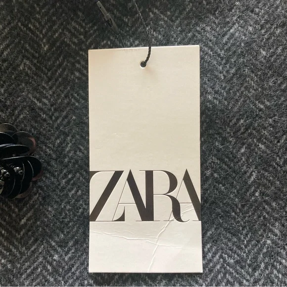 Zara Embroidered Herringbone Skirt Zara Women Collection | NWT - Picture 6 of 7